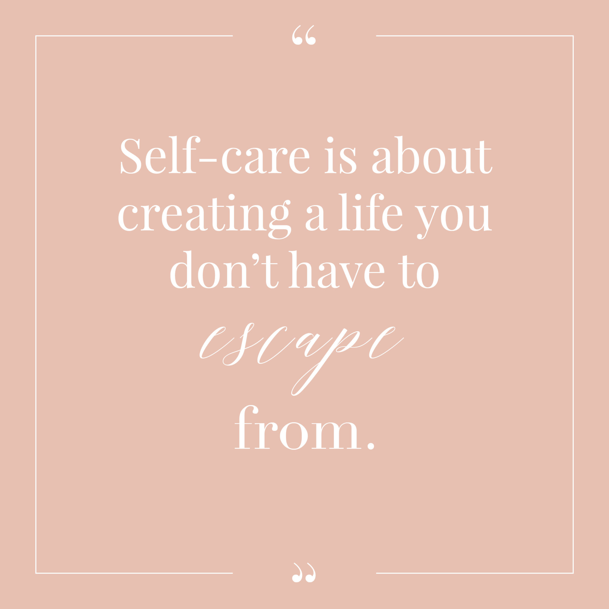 Self-care is self-respect